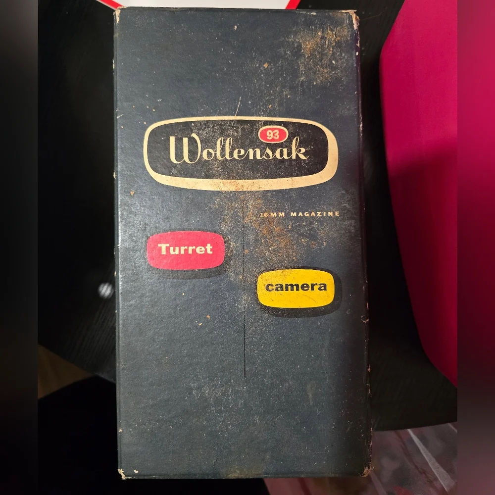 Wollensak 93 Turret 16mm Vintage Movie Camera W/ Original Box & Manual UNTESTED